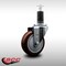 Service Caster 4'' SS Maroon Poly Wheel Swivel 1-1/4'' Expanding Stem Caster SCC-SSEX20S414-PPUB-MRN-114 - alternate 4